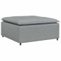 Sofá modular con reposapiés, gris claro, 100 x 100 x 48 cm de , Unidades para sofás seccionales - Ref: Foro24-4104477, Precio...