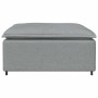 Sofá modular con reposapiés, gris claro, 100 x 100 x 48 cm de , Unidades para sofás seccionales - Ref: Foro24-4104477, Precio...