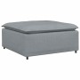 Sofá modular con reposapiés, gris claro, 100 x 100 x 48 cm de , Unidades para sofás seccionales - Ref: Foro24-4104477, Precio...