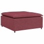 Sofá modular con reposapiés, color rojo vino, 100 x 100 x 48 cm de , Unidades para sofás seccionales - Ref: Foro24-4104480, P...