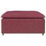 Sofá modular con reposapiés, color rojo vino, 100 x 100 x 48 cm de , Unidades para sofás seccionales - Ref: Foro24-4104480, P...