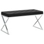 Banco de acero inoxidable y terciopelo negro 97 cm de , Bancos para recibidores y almacenamiento - Ref: Foro24-289053, Precio...