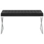 Banco de acero inoxidable y terciopelo negro 97 cm de , Bancos para recibidores y almacenamiento - Ref: Foro24-289053, Precio...