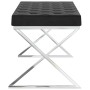 Banco de acero inoxidable y terciopelo negro 97 cm de , Bancos para recibidores y almacenamiento - Ref: Foro24-289053, Precio...