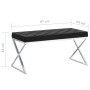 Banco de acero inoxidable y terciopelo negro 97 cm de , Bancos para recibidores y almacenamiento - Ref: Foro24-289053, Precio...