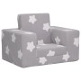 Sofá cama infantil felpa suave gris claro con estrellas de , Mobiliario para bebés y niños pequeños - Ref: Foro24-341821, Pre...