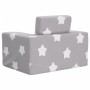Sofá cama infantil felpa suave gris claro con estrellas de , Mobiliario para bebés y niños pequeños - Ref: Foro24-341821, Pre...