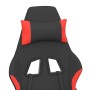 Silla gaming de masaje con reposapiés tela negro y rojo de , Sillones para videojuegos - Ref: Foro24-345509, Precio: 122,65 €...