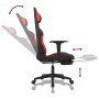 Silla gaming de masaje con reposapiés tela negro y rojo de , Sillones para videojuegos - Ref: Foro24-345509, Precio: 122,65 €...
