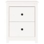 Mesita de noche madera maciza de pino blanca 50x35x61,5 cm de , Mesitas de noche - Ref: Foro24-813681, Precio: 70,08 €, Descu...