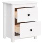 Mesita de noche madera maciza de pino blanca 50x35x61,5 cm de , Mesitas de noche - Ref: Foro24-813681, Precio: 70,08 €, Descu...