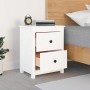 Mesita de noche madera maciza de pino blanca 50x35x61,5 cm de , Mesitas de noche - Ref: Foro24-813681, Precio: 70,08 €, Descu...