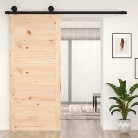 Puerta de granero madera maciza pino 90x1,8x204,5 cm de , Puertas - Ref: Foro24-824618, Precio: 120,25 €, Descuento: %