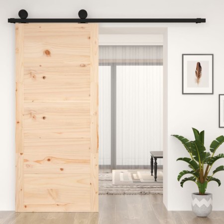 Puerta de granero madera maciza pino 90x1,8x204,5 cm de , Puertas - Ref: Foro24-824618, Precio: 120,25 €, Descuento: %