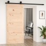 Puerta de granero madera maciza pino 90x1,8x204,5 cm de , Puertas - Ref: Foro24-824618, Precio: 120,25 €, Descuento: %