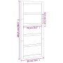 Puerta de granero madera maciza pino 90x1,8x204,5 cm de , Puertas - Ref: Foro24-824618, Precio: 120,25 €, Descuento: %
