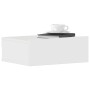 Mesita de noche flotante madera ingeniería blanco brillo de , Mesitas de noche - Ref: Foro24-800318, Precio: 47,12 €, Descuen...