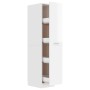 Armario de boticario contrachapada blanco brillo 30x42,5x150 cm de , Taquillas y armarios de almacenamiento - Ref: Foro24-804...