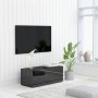 Mueble TV madera contrachapada negro brillante 80x34x30 cm de , Muebles TV - Ref: Foro24-801866, Precio: 59,56 €, Descuento: %