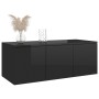 Mueble TV madera contrachapada negro brillante 80x34x30 cm de , Muebles TV - Ref: Foro24-801866, Precio: 59,56 €, Descuento: %
