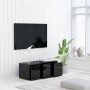 Mueble TV madera contrachapada negro brillante 80x34x30 cm de , Muebles TV - Ref: Foro24-801866, Precio: 59,56 €, Descuento: %