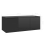 Mueble TV madera contrachapada negro brillante 80x34x30 cm de , Muebles TV - Ref: Foro24-801866, Precio: 59,56 €, Descuento: %