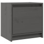 Mesita de noche madera maciza de mango gris 40x30,5x40 cm de , Mesitas de noche - Ref: Foro24-808117, Precio: 34,21 €, Descue...