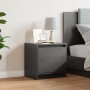 Mesita de noche madera maciza de mango gris 40x30,5x40 cm de , Mesitas de noche - Ref: Foro24-808117, Precio: 34,21 €, Descue...