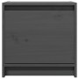 Mesita de noche madera maciza de mango gris 40x30,5x40 cm de , Mesitas de noche - Ref: Foro24-808117, Precio: 34,21 €, Descue...