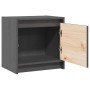 Mesita de noche madera maciza de mango gris 40x30,5x40 cm de , Mesitas de noche - Ref: Foro24-808117, Precio: 34,21 €, Descue...