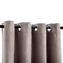 Cortinas opacas con aros de metal 2 piezas gris topo 140x245 cm de , Cortinas y visillos - Ref: Foro24-134478, Precio: 41,06 ...