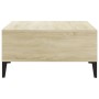 Mesa de centro madera contrachapada blanco y roble 60x60x30 cm de , Mesas de centro - Ref: Foro24-805991, Precio: 41,53 €, De...
