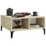 Mesa de centro madera contrachapada blanco y roble 60x60x30 cm de , Mesas de centro - Ref: Foro24-805991, Precio: 41,53 €, De...