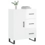 Aparador de madera contrachapada blanco brillante 69,5x34x90 cm de , Aparadores - Ref: Foro24-827942, Precio: 76,56 €, Descue...