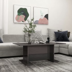 Mesa de centro madera contrachapada gris brillo 103,5x60x40 cm de , Mesas de centro - Ref: Foro24-806848, Precio: 41,58 €, De...