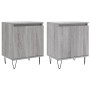Mesita de noche 2 uds madera ingeniería gris Sonoma 40x30x50 cm | Foro24.es | Tu tienda online para hogar, jardín y más Foro24.es