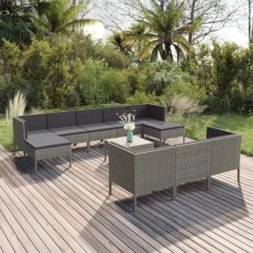 11-piece garden furniture set and gray synthetic rattan cushions by vidaXL, Garden sets - Ref: Foro24-3094586, Price: 944,45 ...