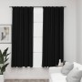 Cortinas opacas ganchos look de lino 2 pzas antracita 140x175cm de , Cortinas y visillos - Ref: Foro24-321164, Precio: 35,15 ...