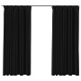 Cortinas opacas ganchos look de lino 2 pzas antracita 140x175cm de , Cortinas y visillos - Ref: Foro24-321164, Precio: 35,15 ...