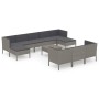 11-piece garden furniture set and gray synthetic rattan cushions by vidaXL, Garden sets - Ref: Foro24-3094586, Price: 927,40 ...