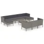 11-piece garden furniture set and gray synthetic rattan cushions by vidaXL, Garden sets - Ref: Foro24-3094586, Price: 944,45 ...