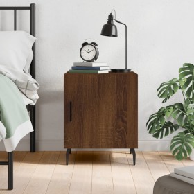 Mesita de noche madera de ingeniería marrón roble 40x40x50 cm de , Mesitas de noche - Ref: Foro24-827610, Precio: 30,07 €