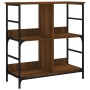 Estantería de madera de ingeniería marrón roble 78,5x33x82 cm de , Librerías y estanterías - Ref: Foro24-835248, Precio: 53,6...
