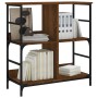 Estantería de madera de ingeniería marrón roble 78,5x33x82 cm de , Librerías y estanterías - Ref: Foro24-835248, Precio: 53,6...