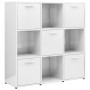 Estantería madera contrachapada blanco brillante 90x30x90 cm | Foro24.es | Tu tienda online para hogar, jardín y más Foro24.es