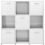 Estantería madera contrachapada blanco brillante 90x30x90 cm | Foro24.es | Tu tienda online para hogar, jardín y más Foro24.es