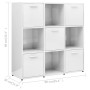 Estantería madera contrachapada blanco brillante 90x30x90 cm | Foro24.es | Tu tienda online para hogar, jardín y más Foro24.es