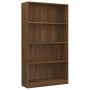 Estantería 4 niveles madera color marrón roble 80x24x142 cm de , Librerías y estanterías - Ref: Foro24-815392, Precio: 95,64 €