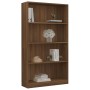 Estantería 4 niveles madera color marrón roble 80x24x142 cm de , Librerías y estanterías - Ref: Foro24-815392, Precio: 95,64 €