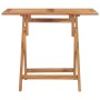 Mesa de comedor plegable para jardín madera de teca 90x60x75 cm